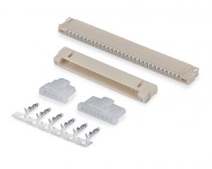 1.25MMDF14帶扣白色膠殼針座端子