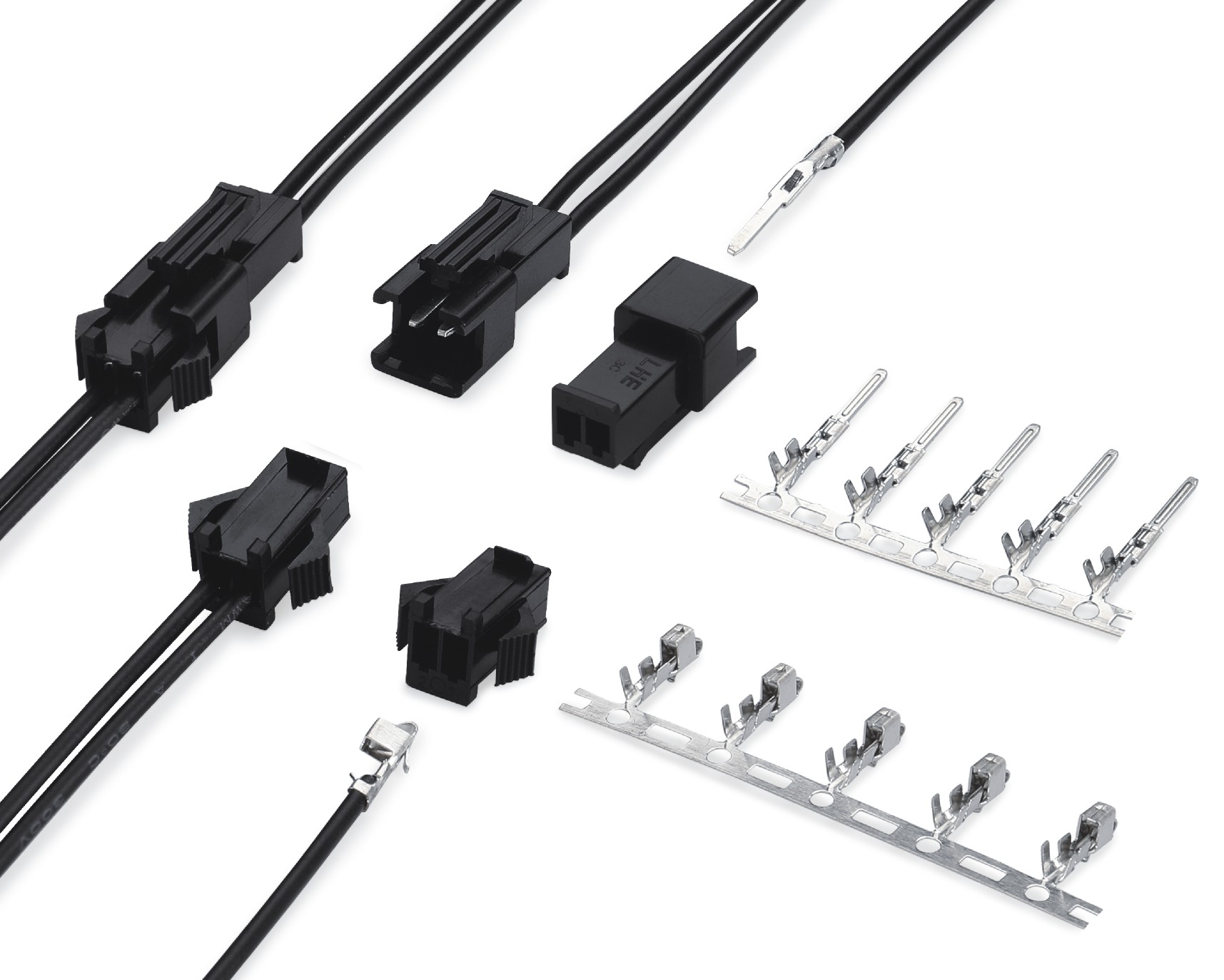 SM公母 2.5MM 黑色膠殼線材端子
